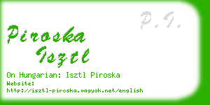 piroska isztl business card